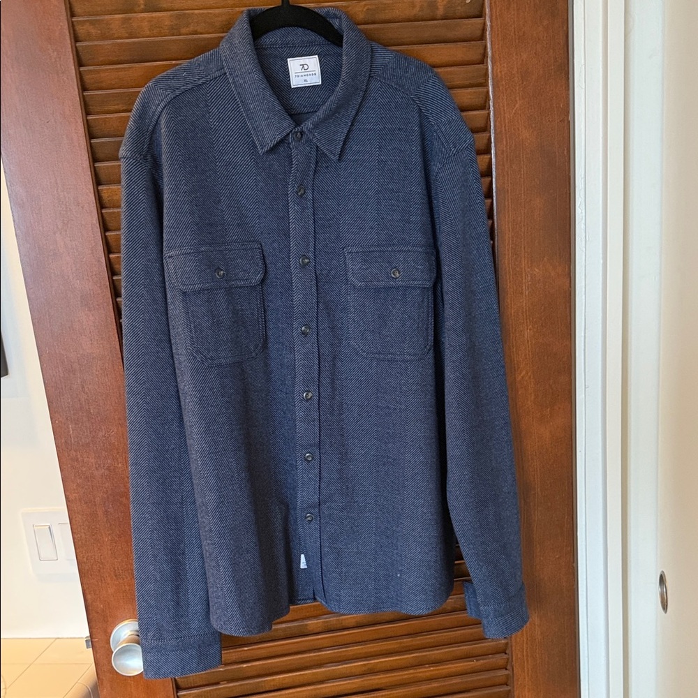 7 Diamonds Charcoal Herringbone Shirt